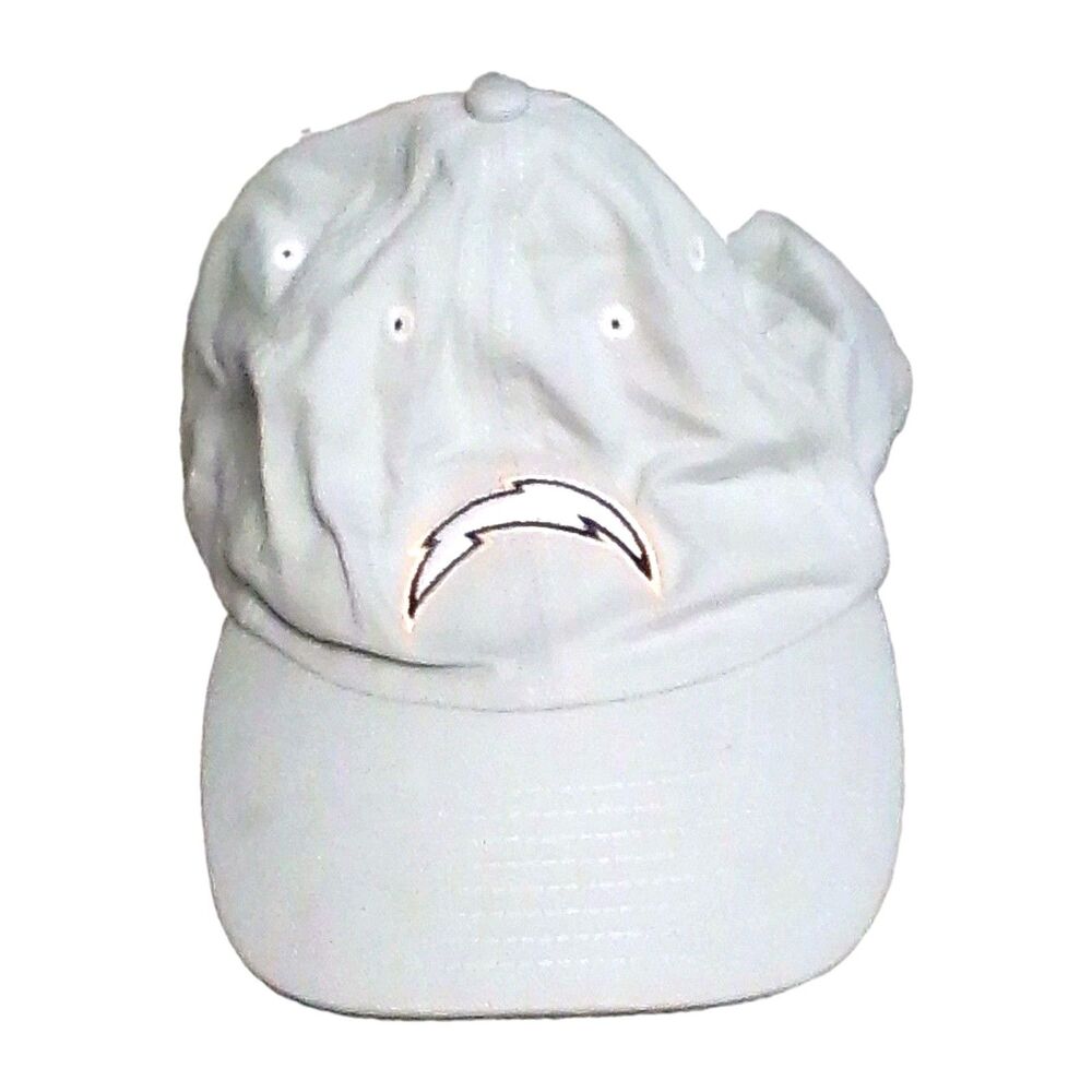 Vtg San Diego Chargers Hat White Adjustable Strapback Cap NFL Football Lightning